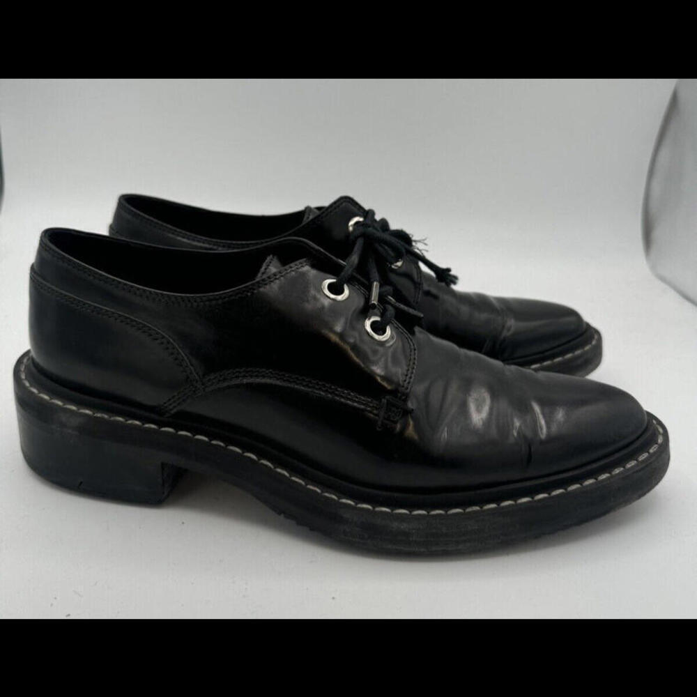 Rag & Bone Kenton Patent Leather Derby Oxfords Shoes Black Size 39 EU, 9 US - Picture 2 of 8